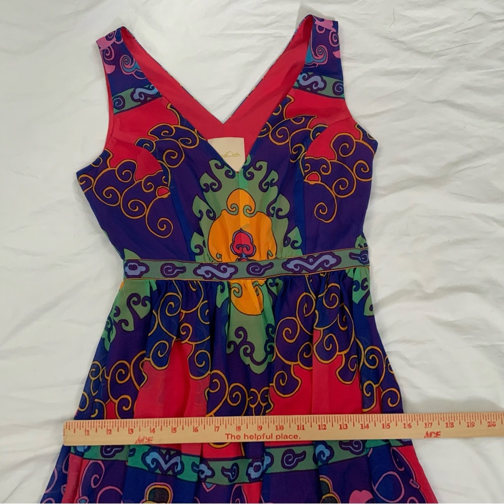 ModCloth XS Maxi Dress Muster The Length Boho Medallion Sleeveless Colorful New - Picture 12 of 16